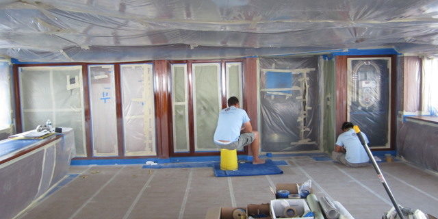 Yacht Interior Refinishing Beyond Paint Refits Newmil